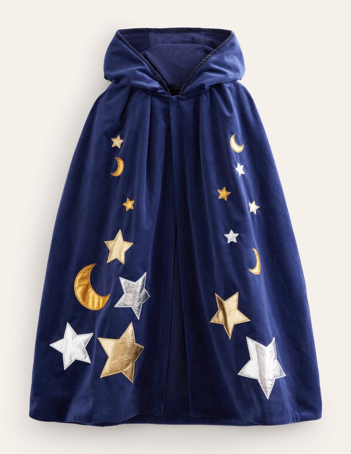 Embroidered Velvet Cape-College Navy - Image 1