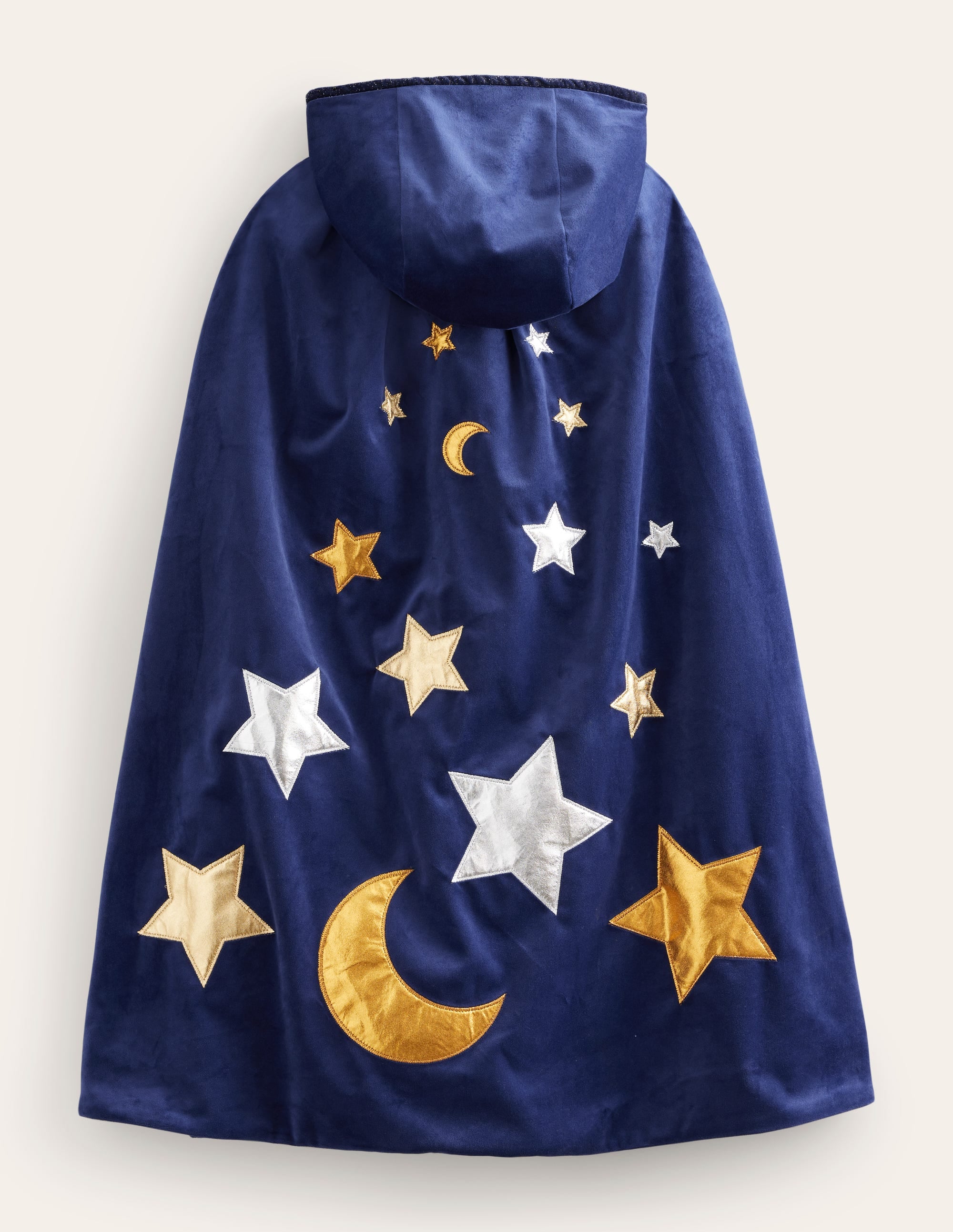 Embroidered Velvet Cape-College Navy - Image 2