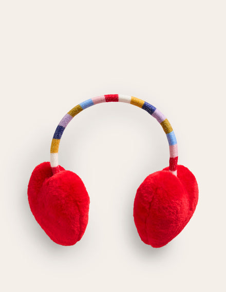 Novelty Ear Muffs-Rainbow Heart