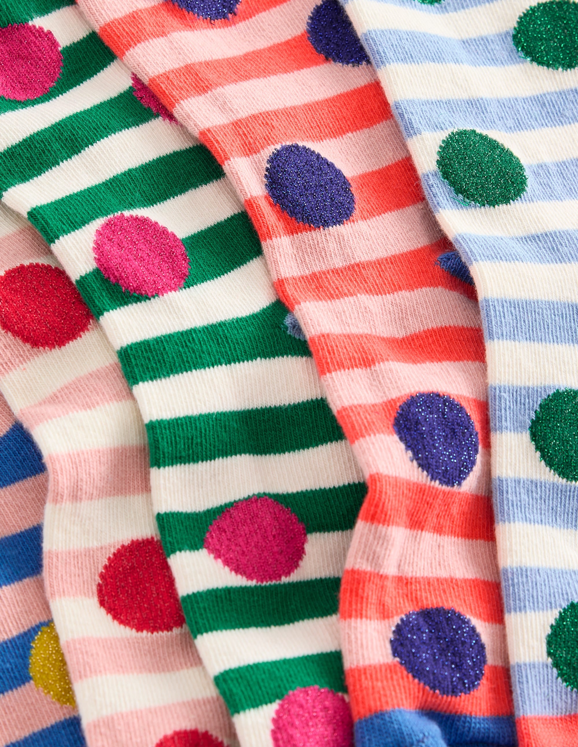 Socks 5 Pack-Multi Spots and Stripes - Image 2