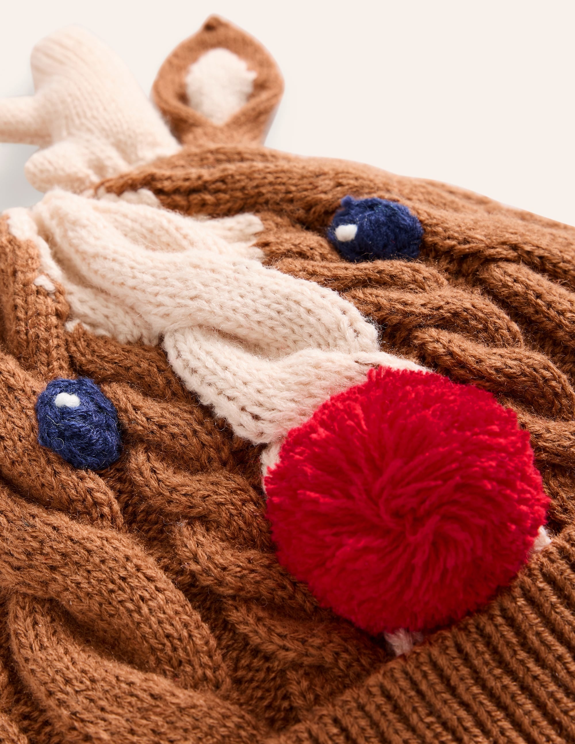 Festive Beanie-Toffee Brown Reindeer - Image 2