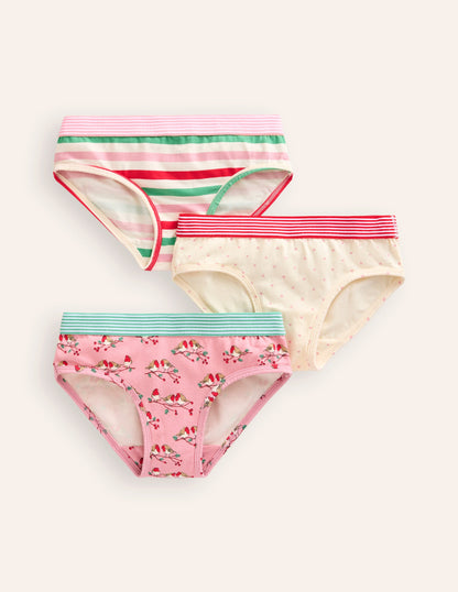 Underwear 3 Pack-Pink Robins