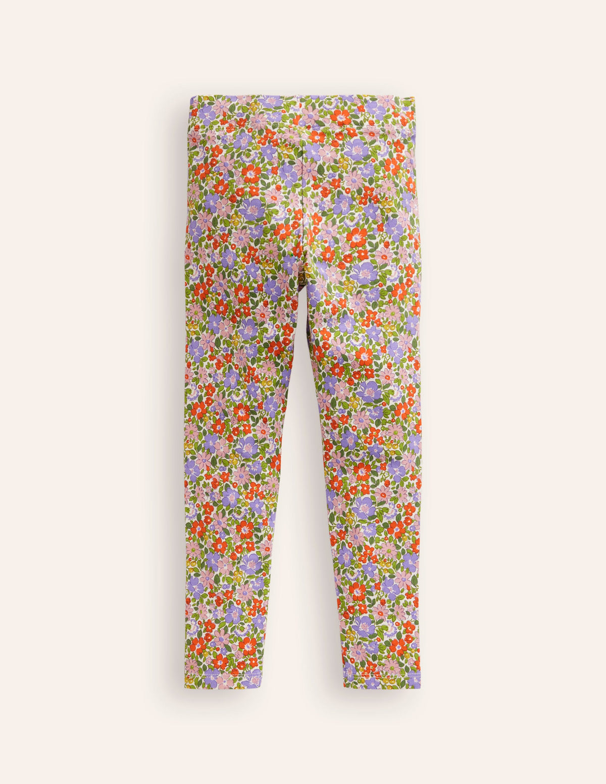 Appliqué Leggings-Aster Purple Floral Pumpkin - Image 2