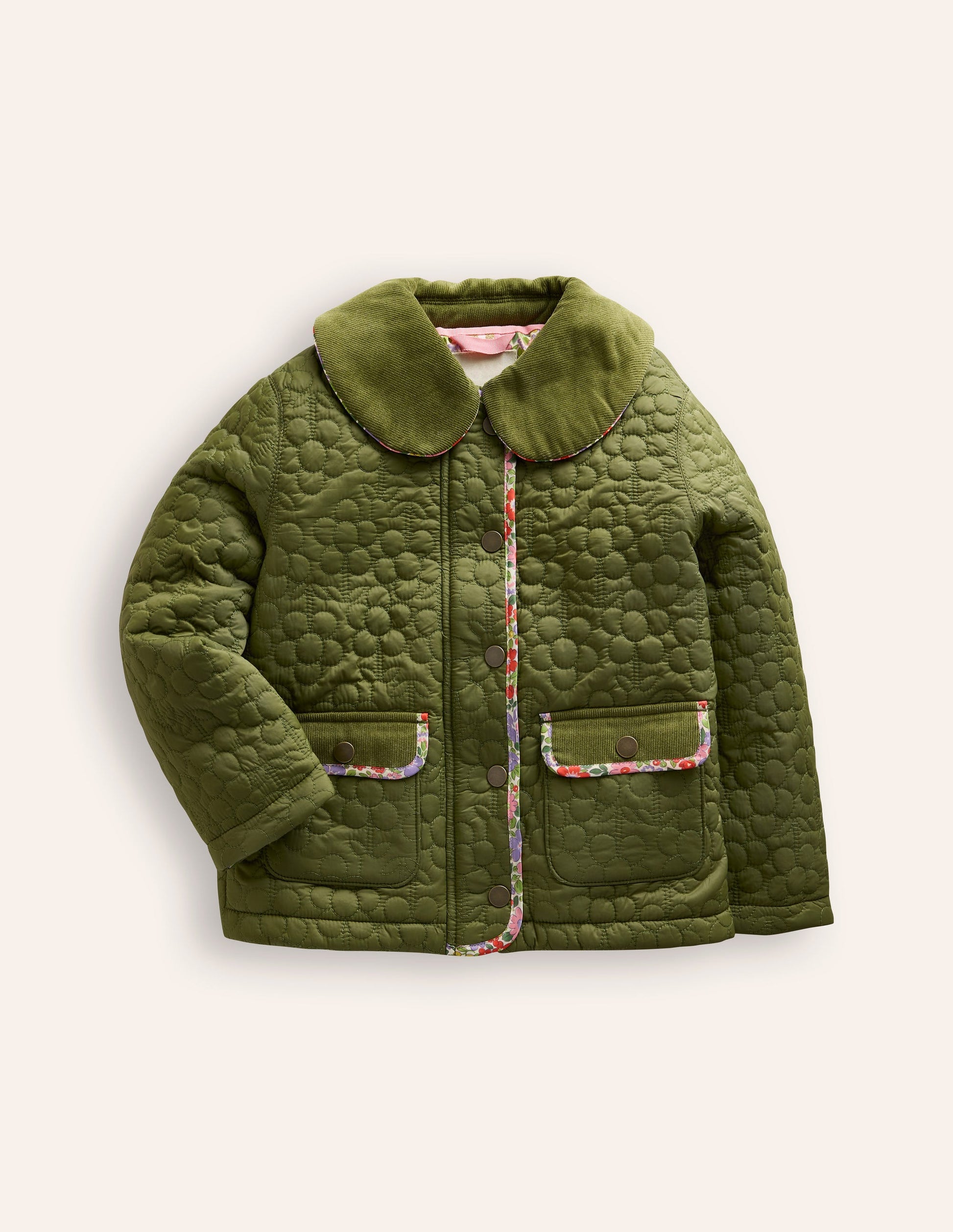 Classic Quilted Jacket-Woodland Moss Green-1