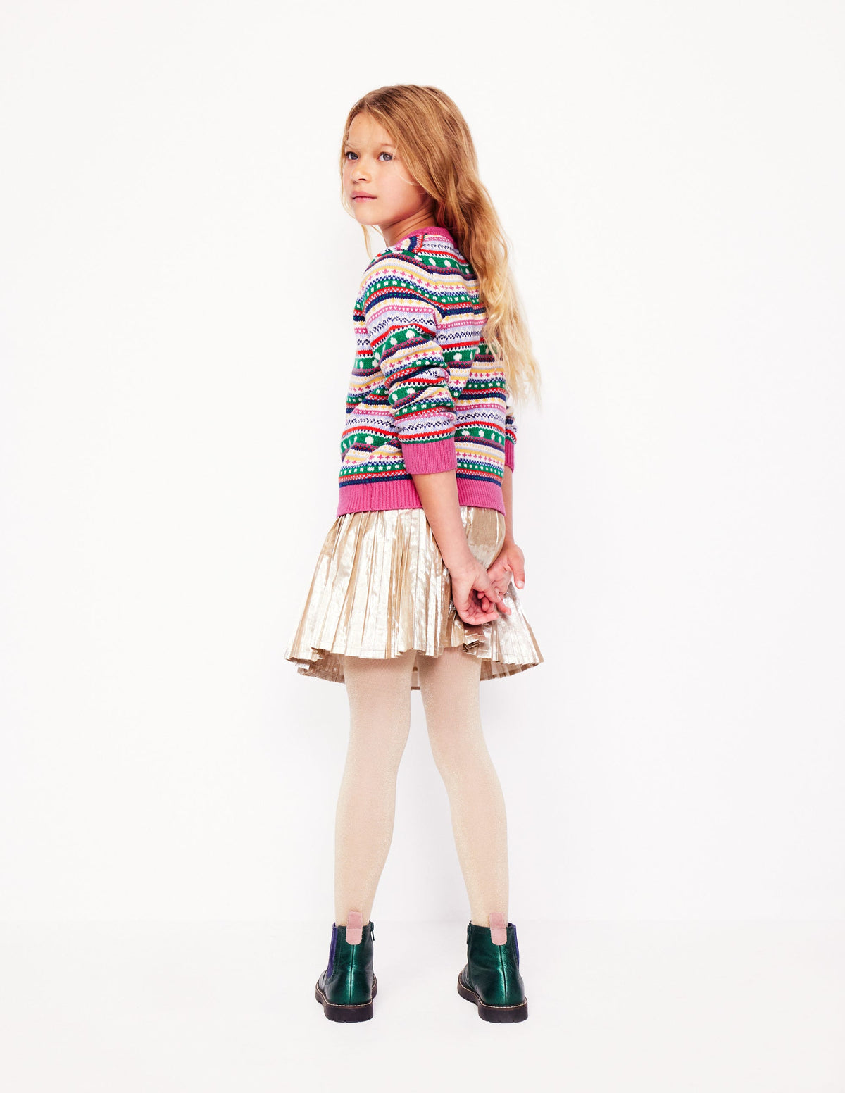 Eleanor Fair Isle Jumper-Multi Texture - Image 3