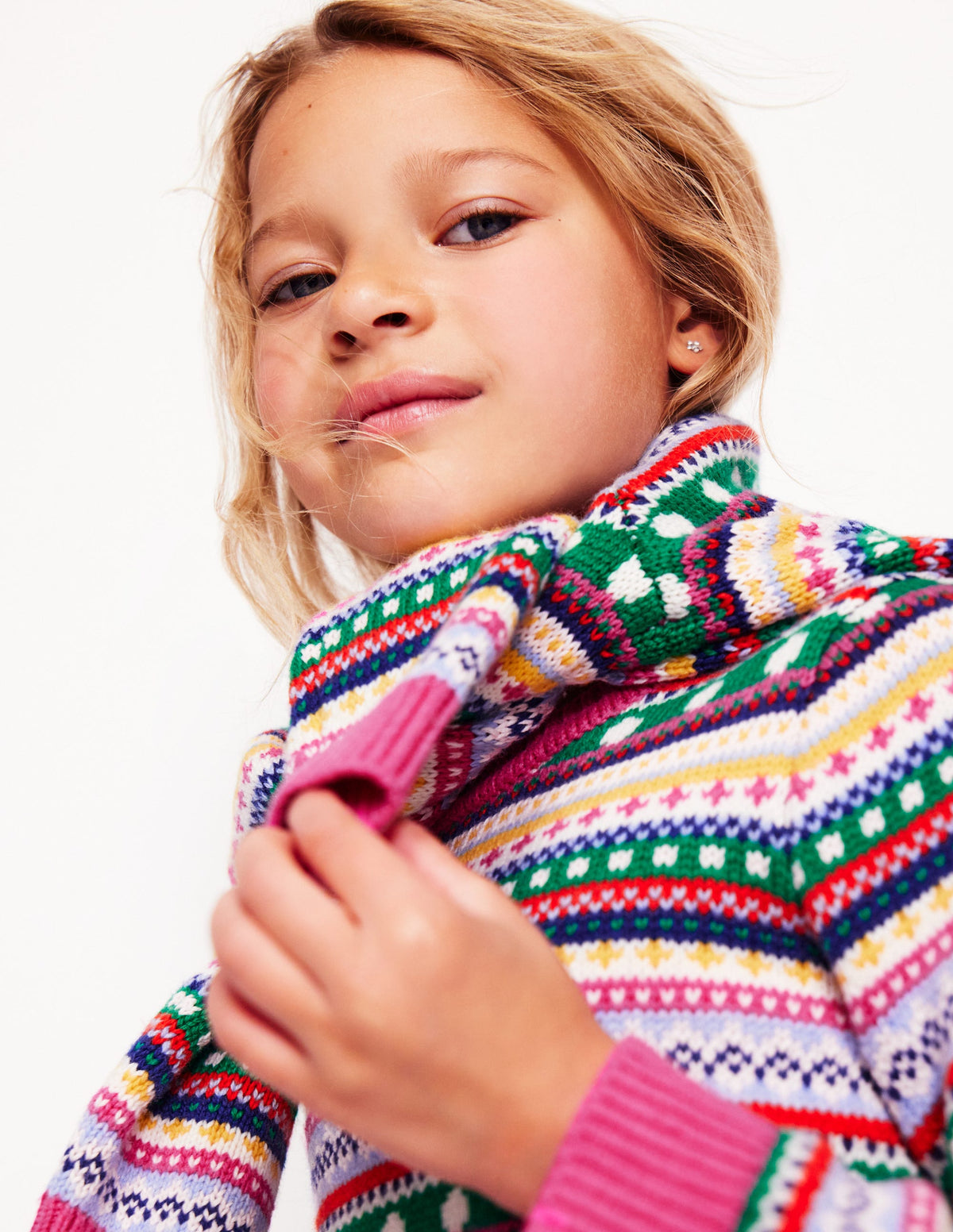 Eleanor Fair Isle Jumper-Multi Texture - Image 4