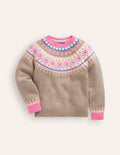 Eleanor Fair Isle Jumper-Camel