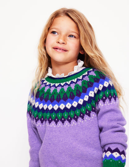Eleanor Fair Isle Jumper-Aster Purple-2