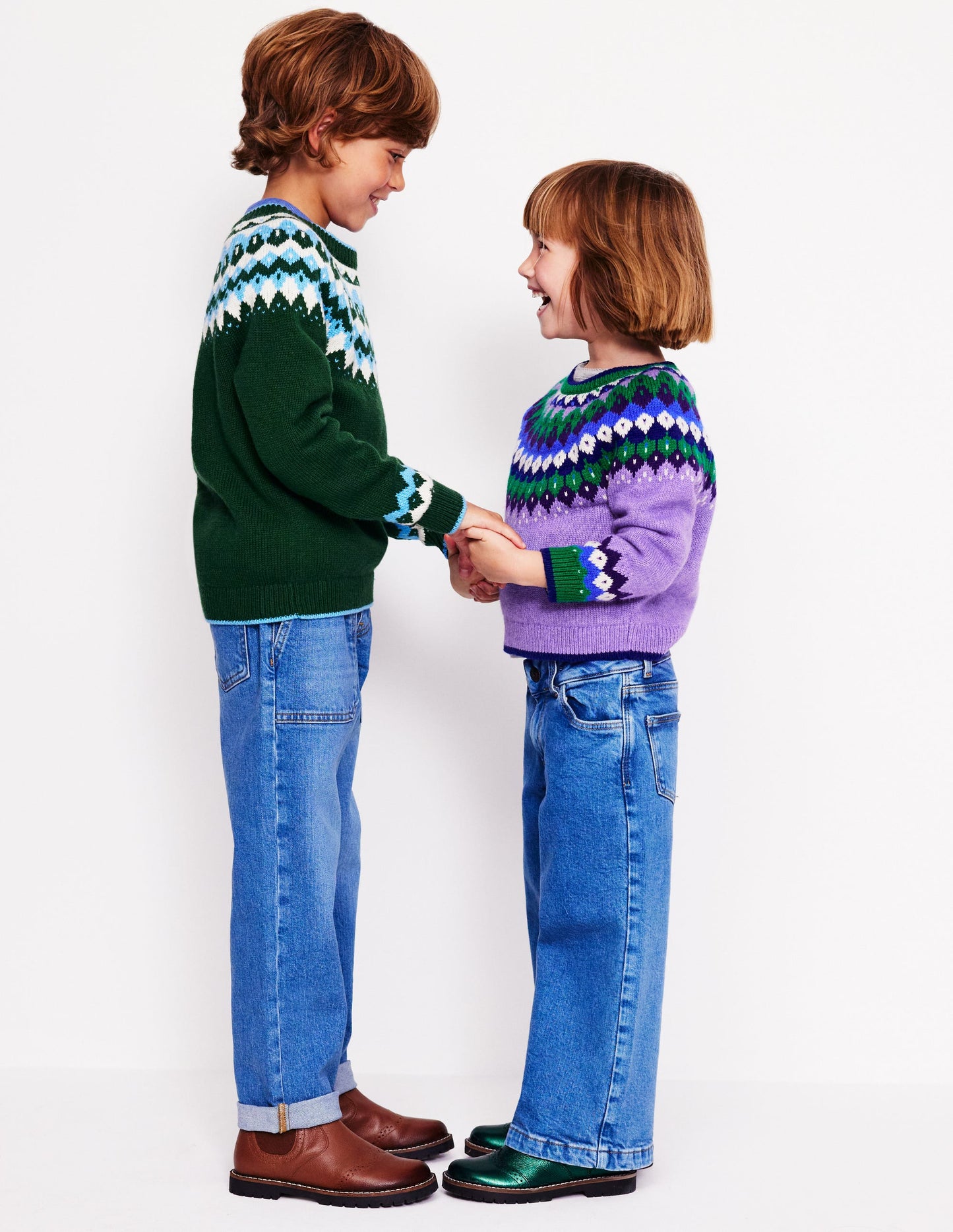 Eleanor Fair Isle Jumper-Aster Purple