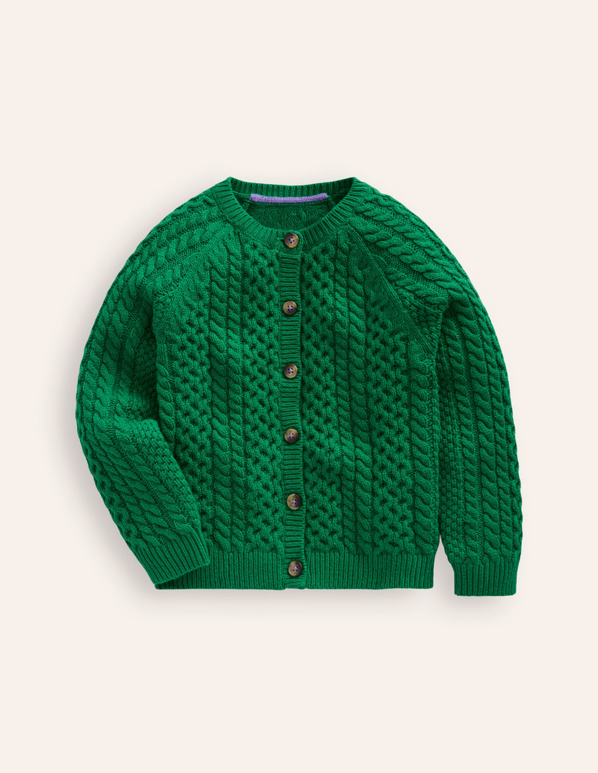 Heritage Cable Cardigan-Deep Green - Image 1