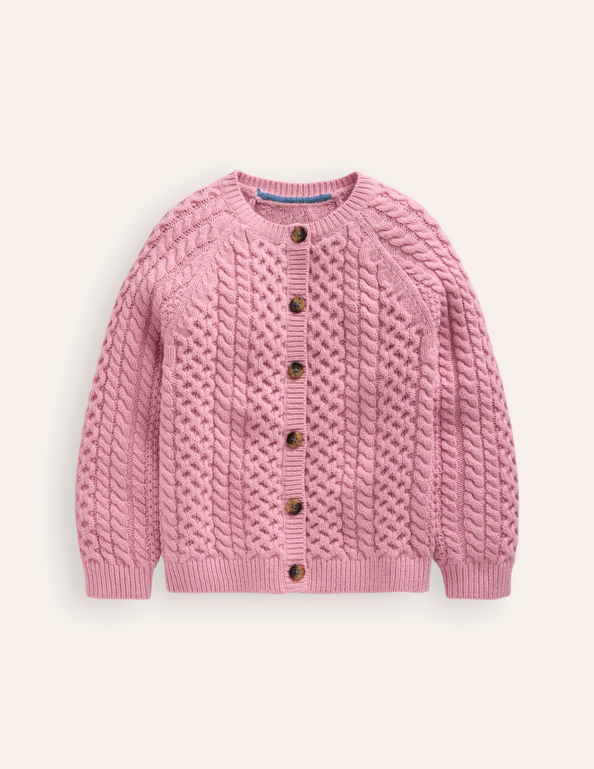 Heritage Cable Cardigan-Vintage Pink - Image 1