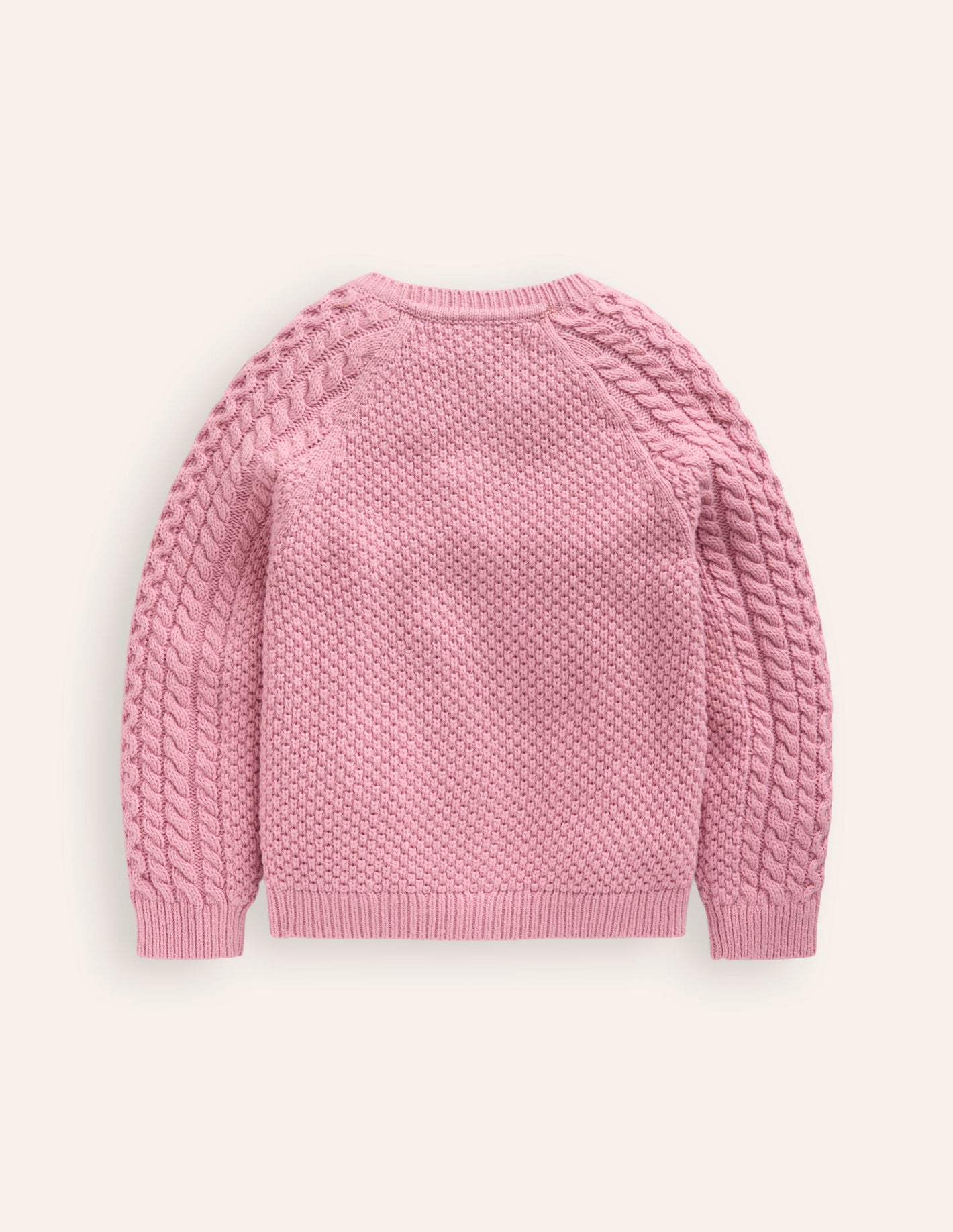 Heritage Cable Cardigan-Vintage Pink