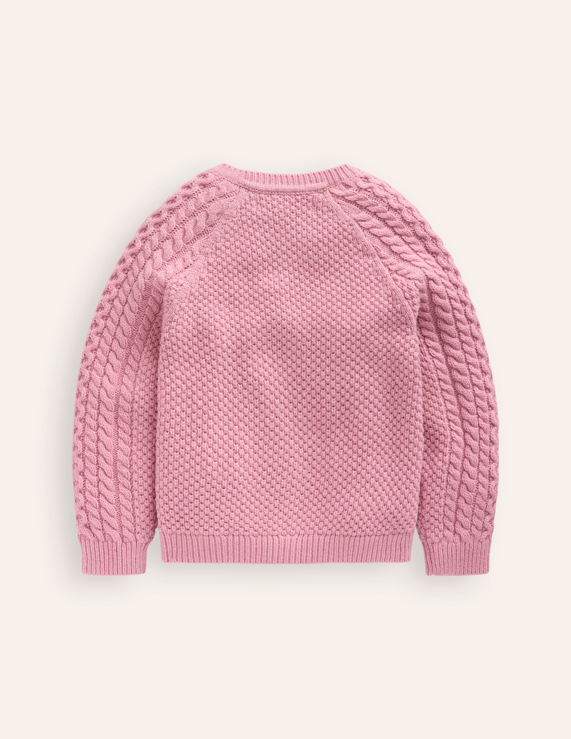 Heritage Cable Cardigan-Vintage Pink - Image 2