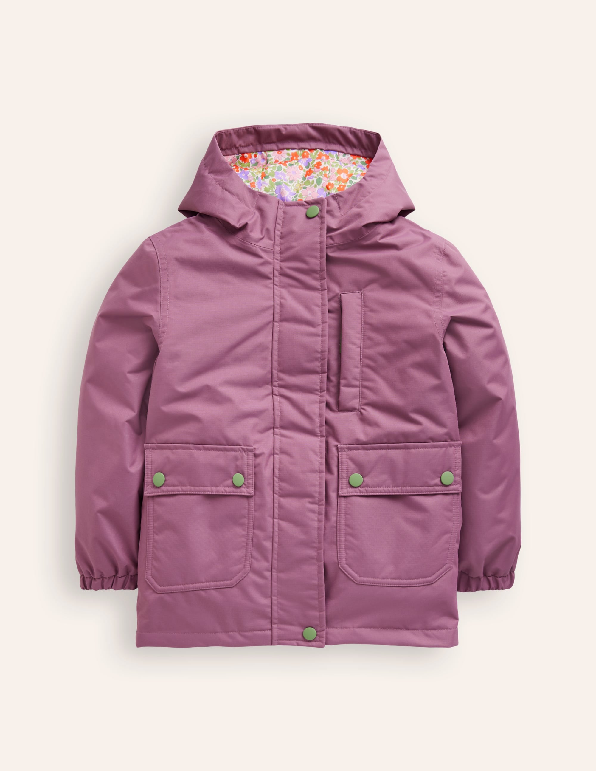 4-in-1 Waterproof Coat-Bramble Purple - Image 1