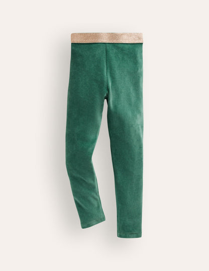 Velvet Leggings-Jade