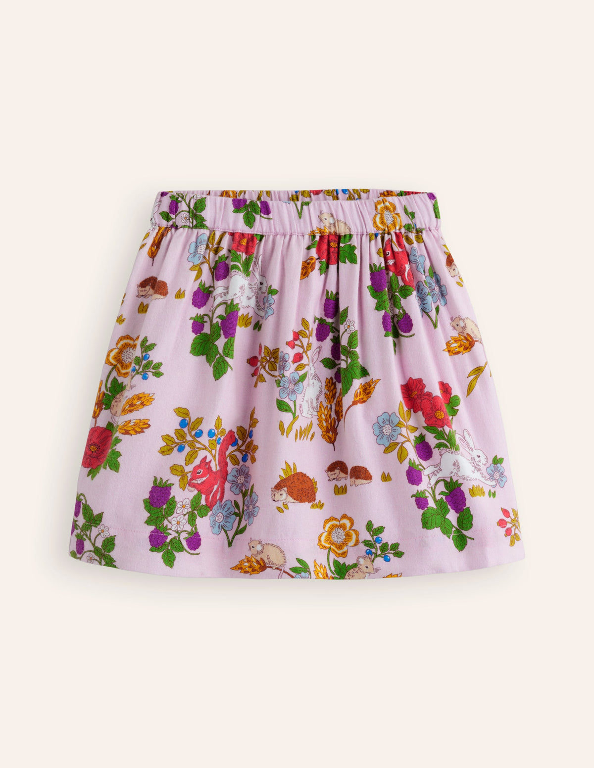 Printed Pull-On Twirly Skirt-French Pink Forrest - Image 1