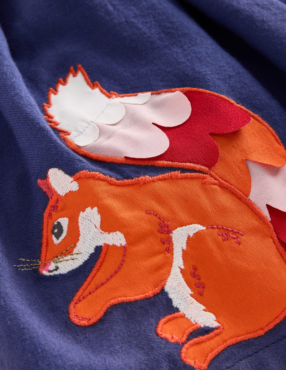 Appliqué Skirt-Starboard Blue Squirrels - Image 3