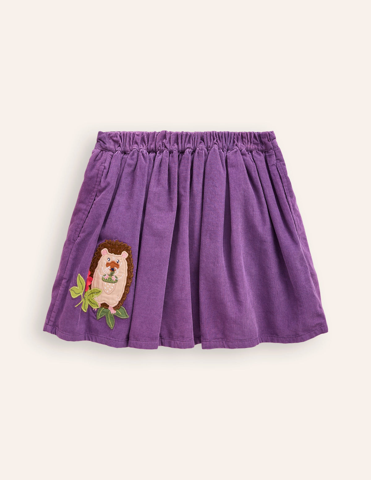 Appliqué Skirt-Mystical Purple Hedgehogs - Image 2