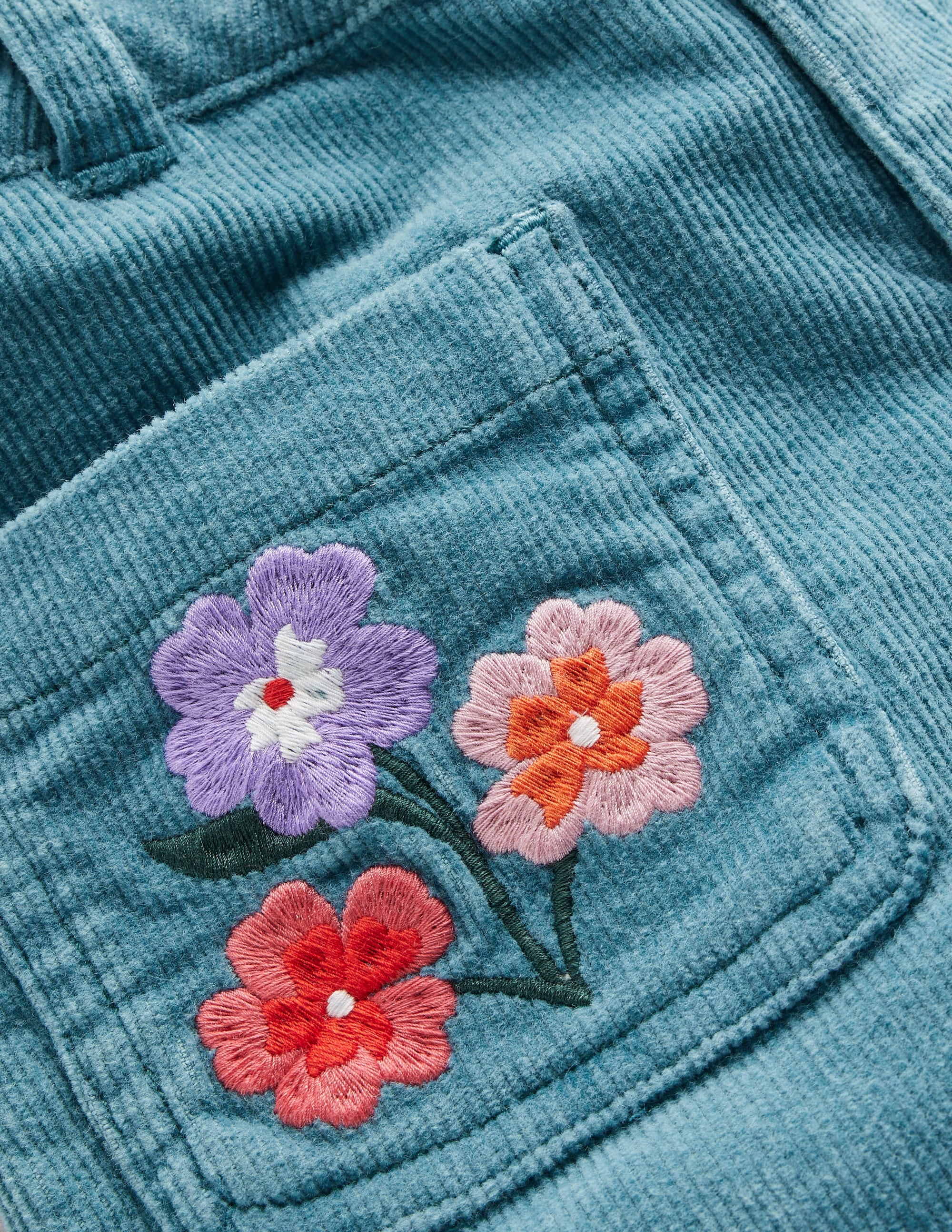 Kick Flare Pants-Larkspur Floral Embroidery - Image 3