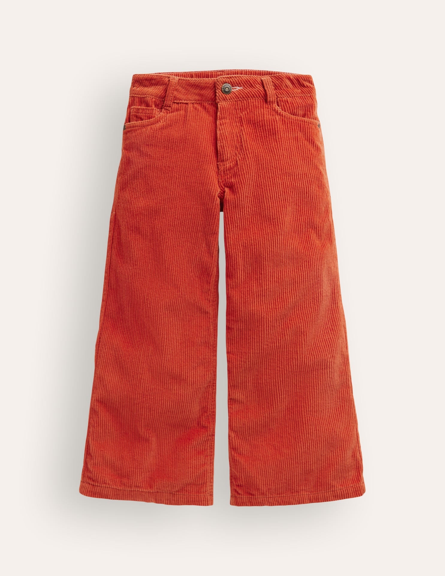 Wide Leg Jeans-Burnt Ochre Orange - Image 1