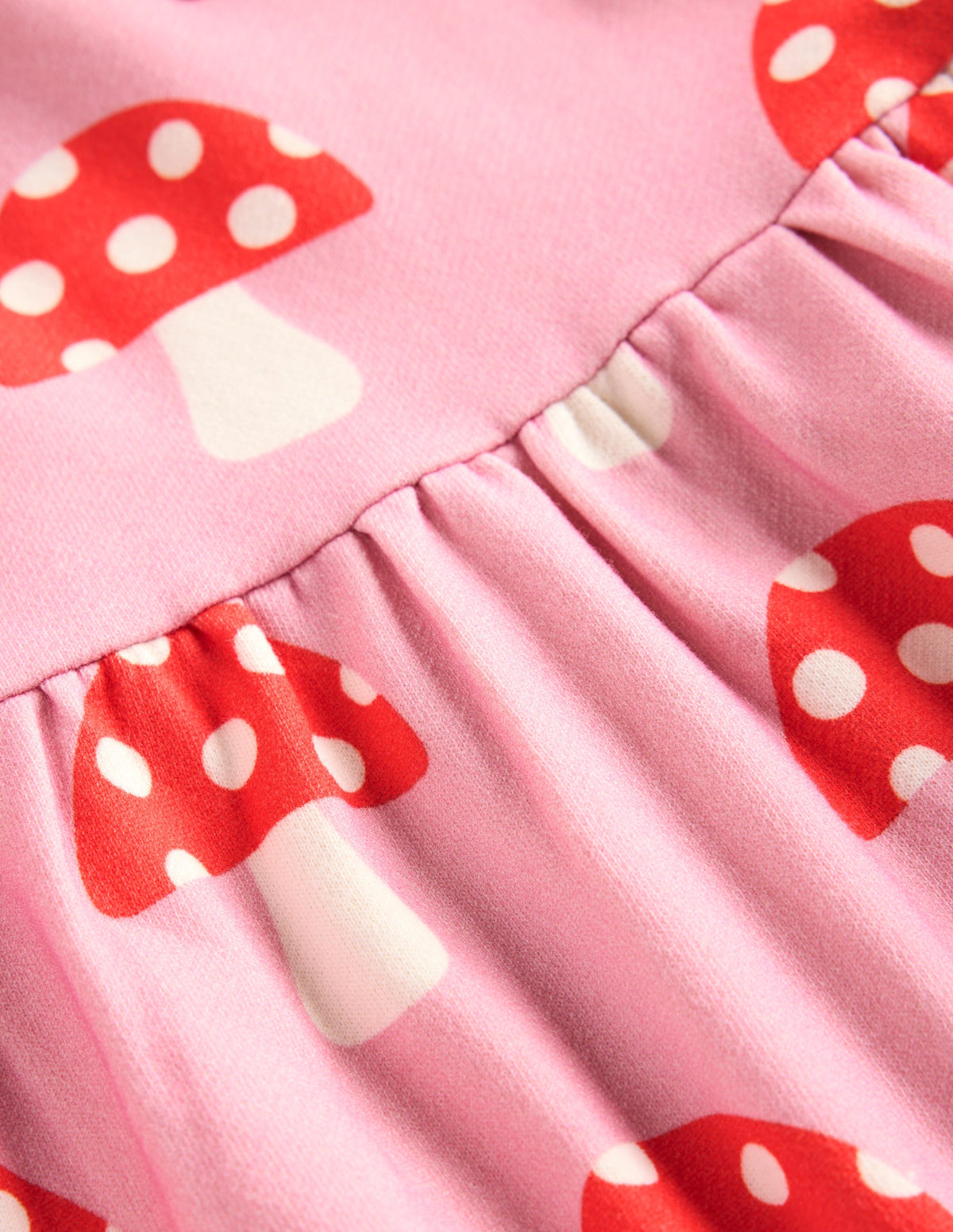 Loopback Sweatshirt Dress-Vintage Pink Toadstools - Image 3