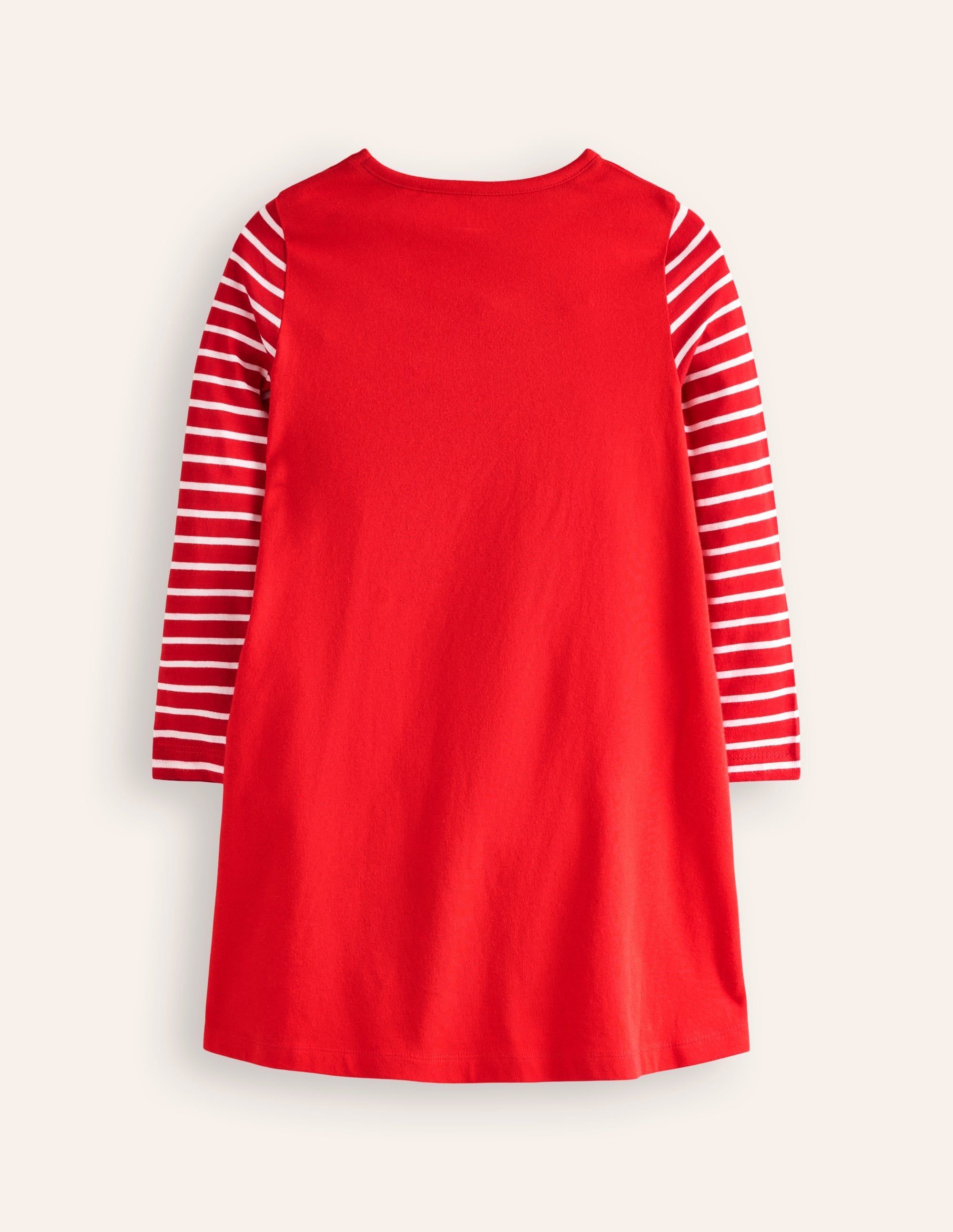 Elsie Big Appliqué Dress-Poppy Red Peeping Friends - Image 3