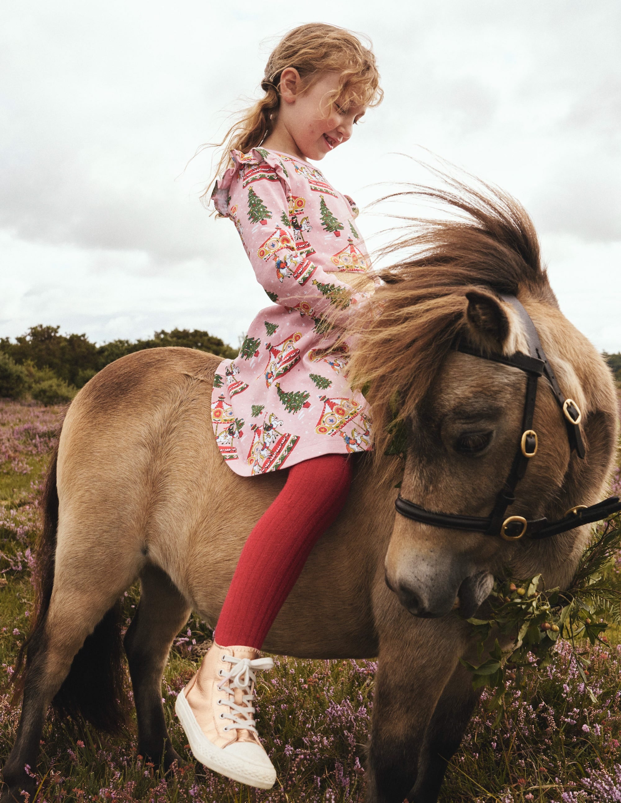 Mabel Twirly Ballerina Dress-Vintage Pink Carousel - Image 4