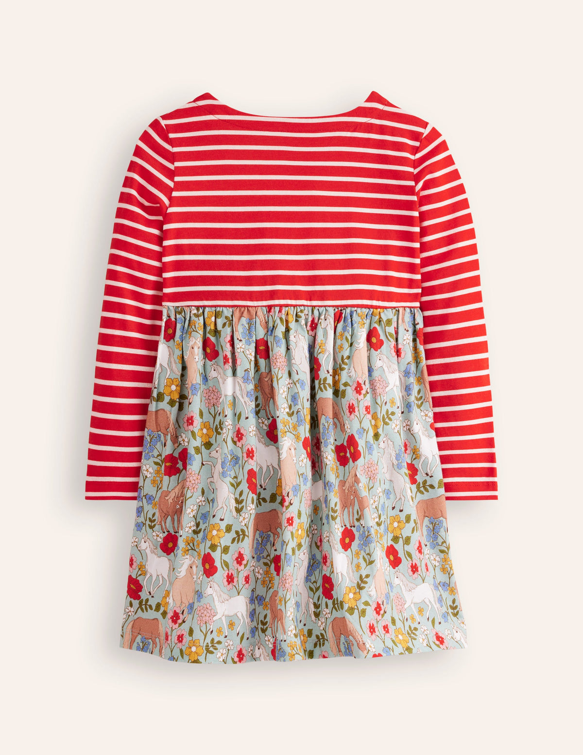 Hotchpotch Jersey Dress-Strawberry Red Pony Floral - Image 2