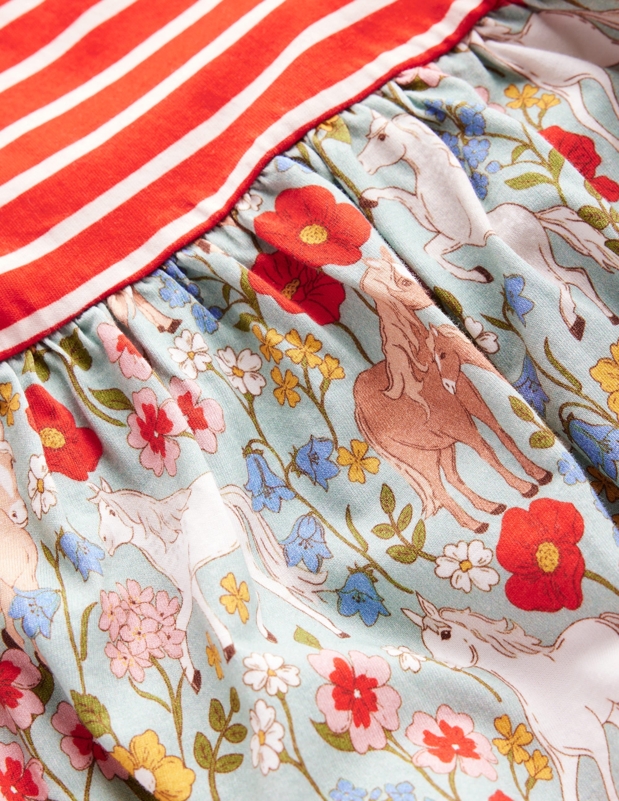 Hotchpotch Jersey Dress-Strawberry Red Pony Floral - Image 3