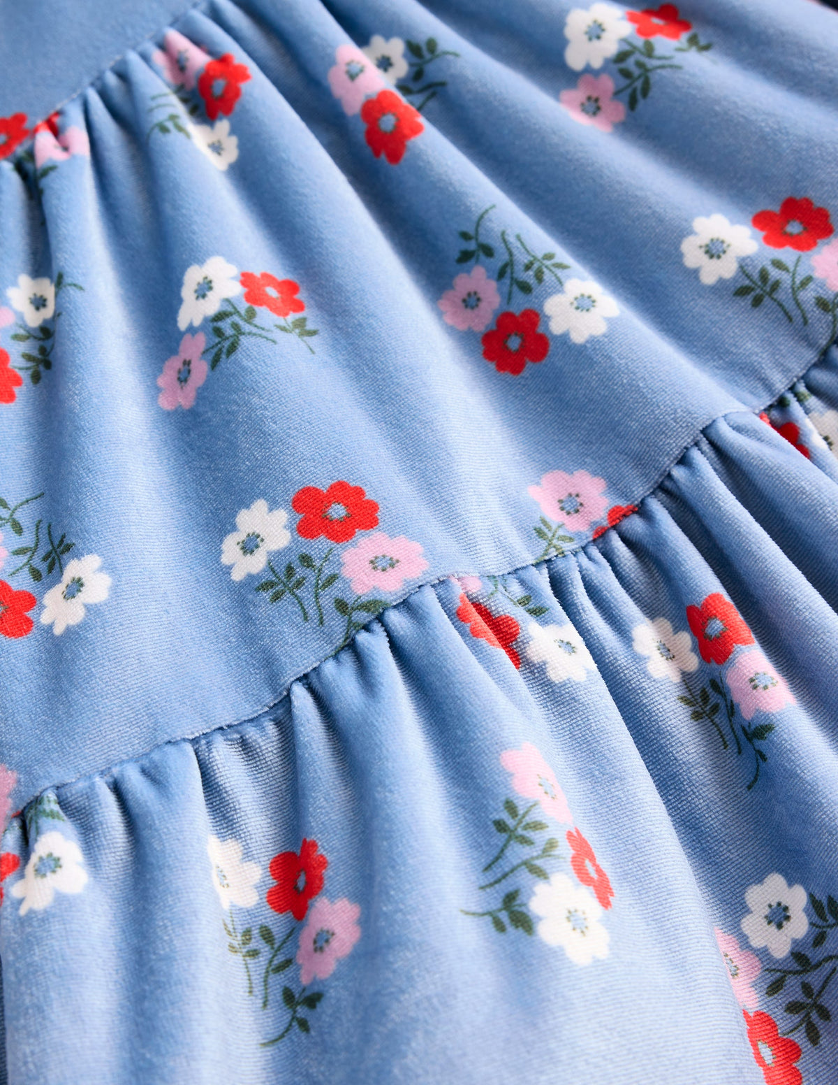 Tiered Velour Dress-Seamist Posy - Image 2
