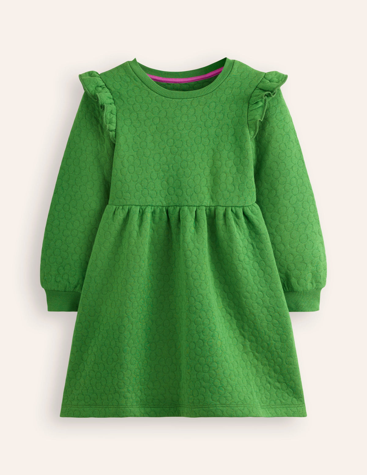 Aggie Flower Jacquard Dress-Mint Green - Image 1