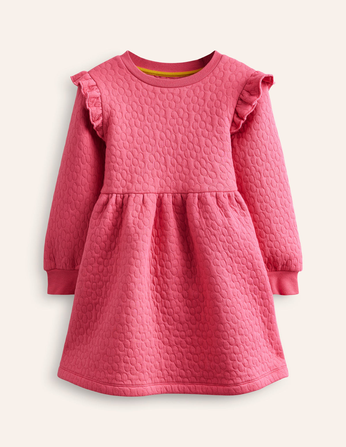 Aggie Flower Jacquard Dress-Rose Petal Pink - Image 1