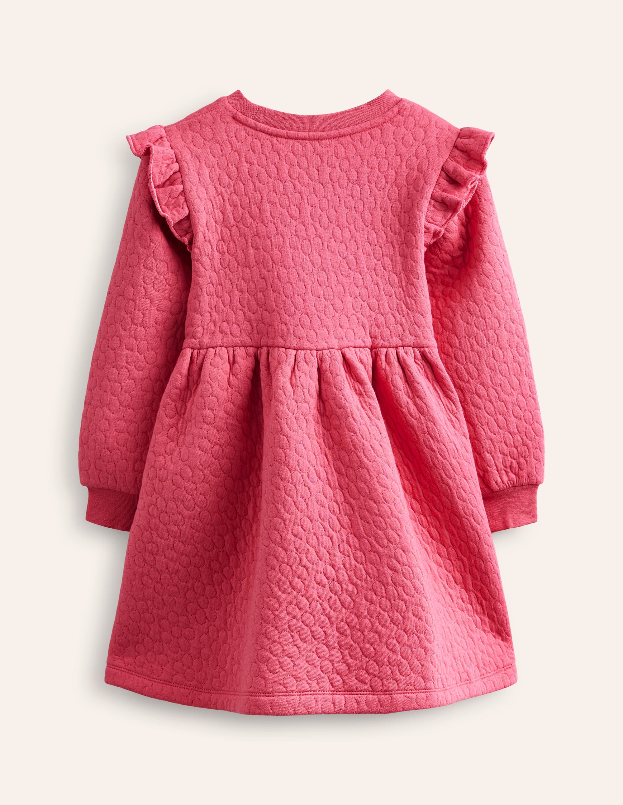 Aggie Flower Jacquard Dress-Rose Petal Pink - Image 2