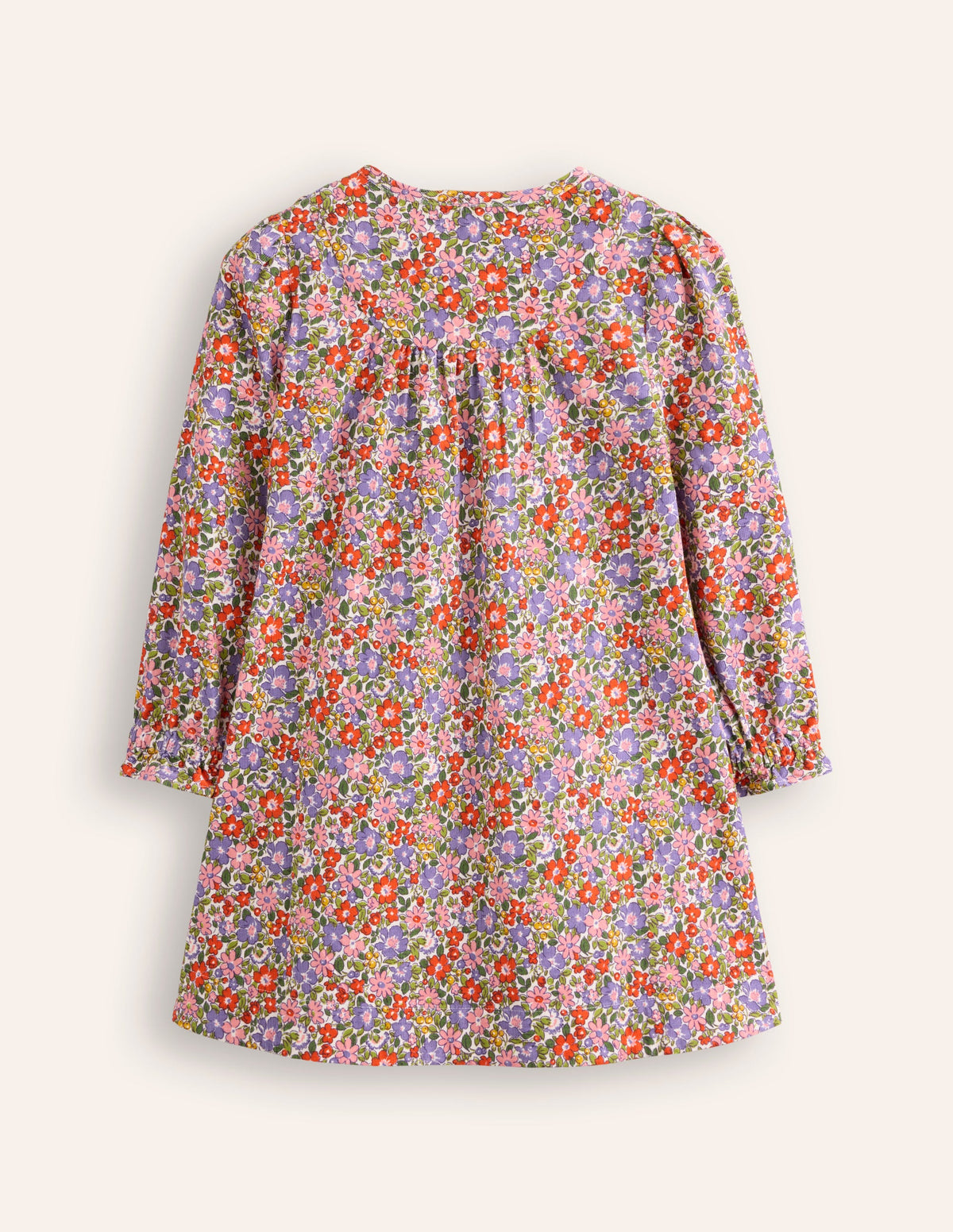 Norah Scallop Cord Dress-Aster Purple Flowerbed - Image 2