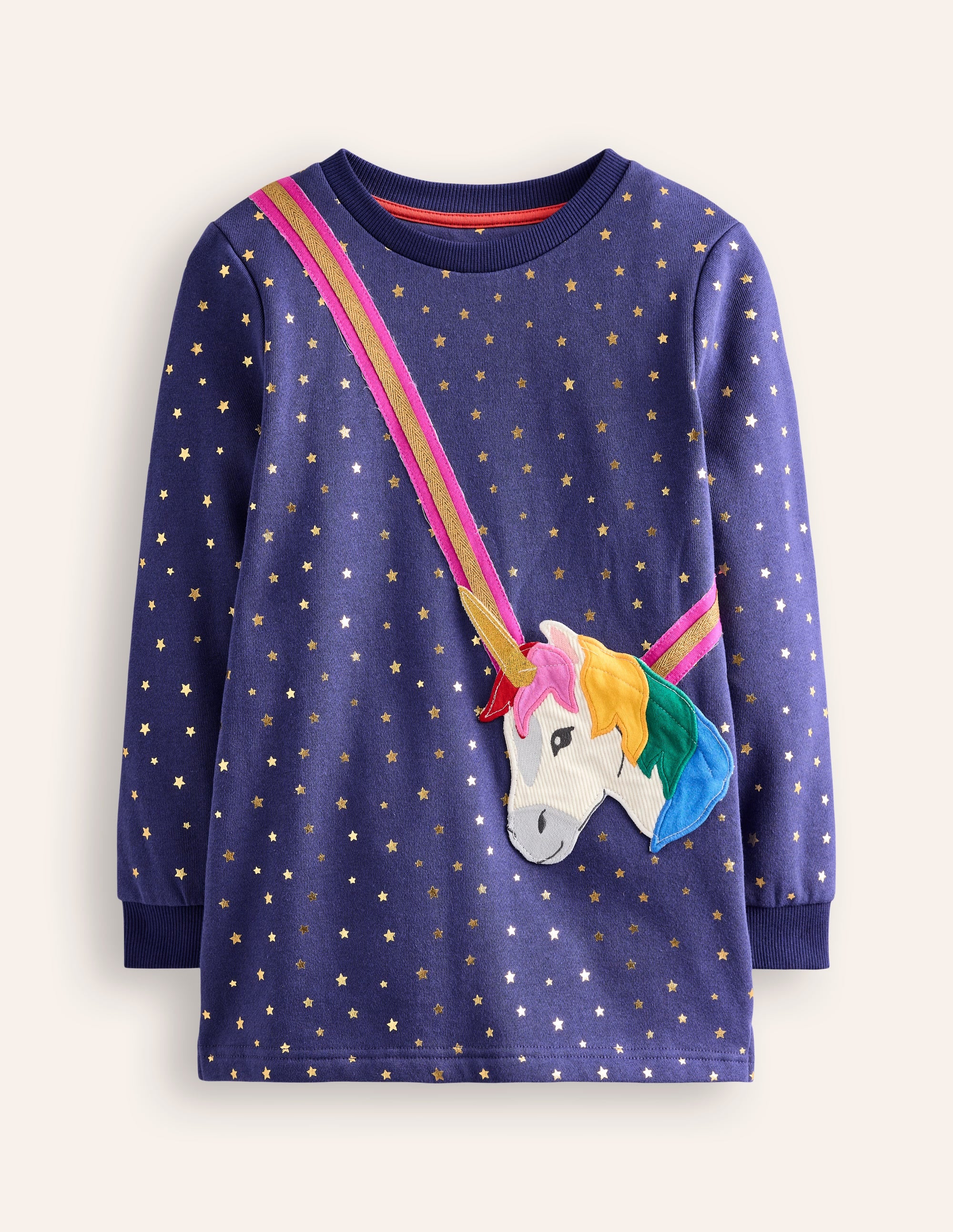 Appliqué Bag Tunic-Starboard Blue Unicorn - Image 1