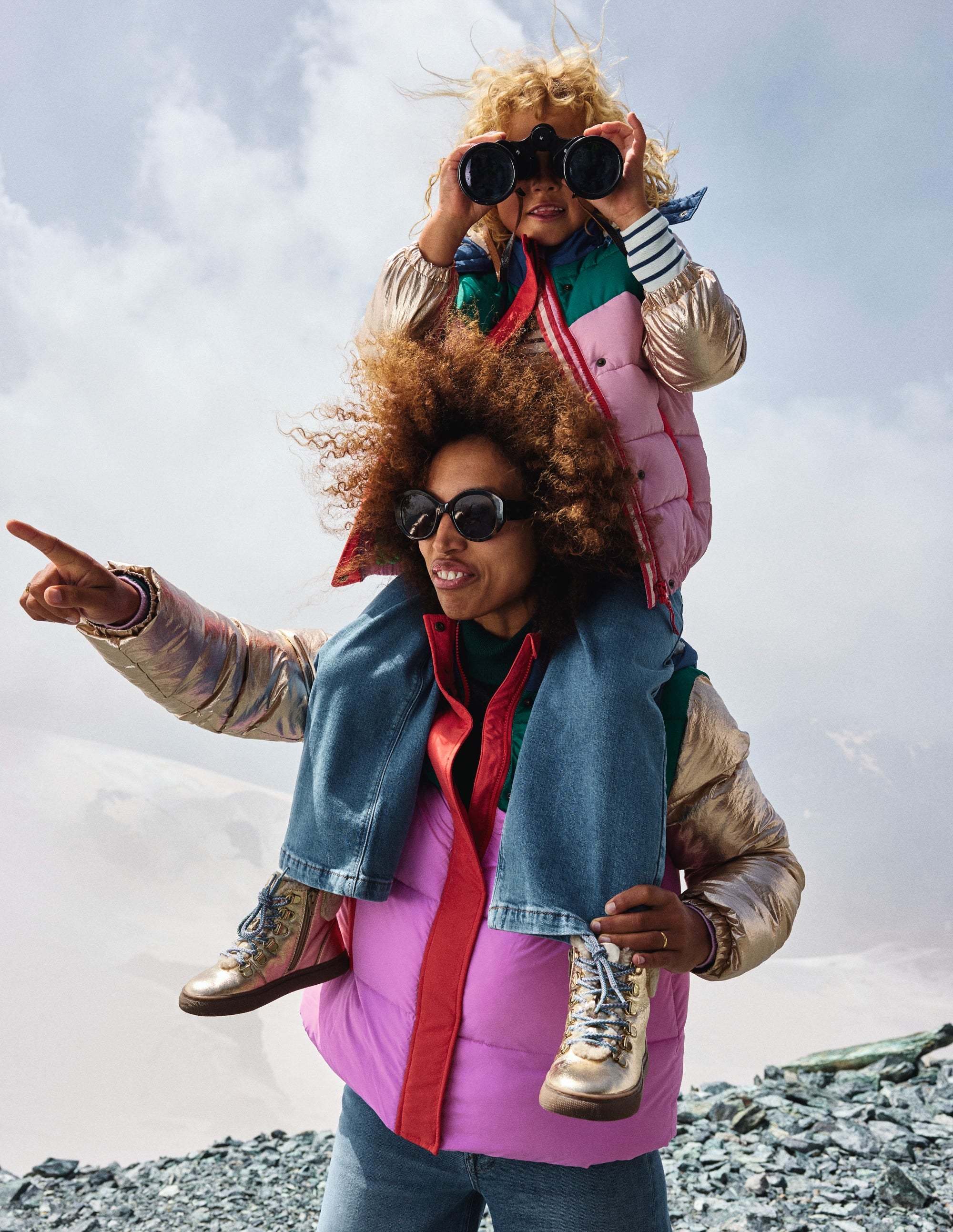2-in-1 Padded Coat-Multi Metallic Colourblock - Image 12