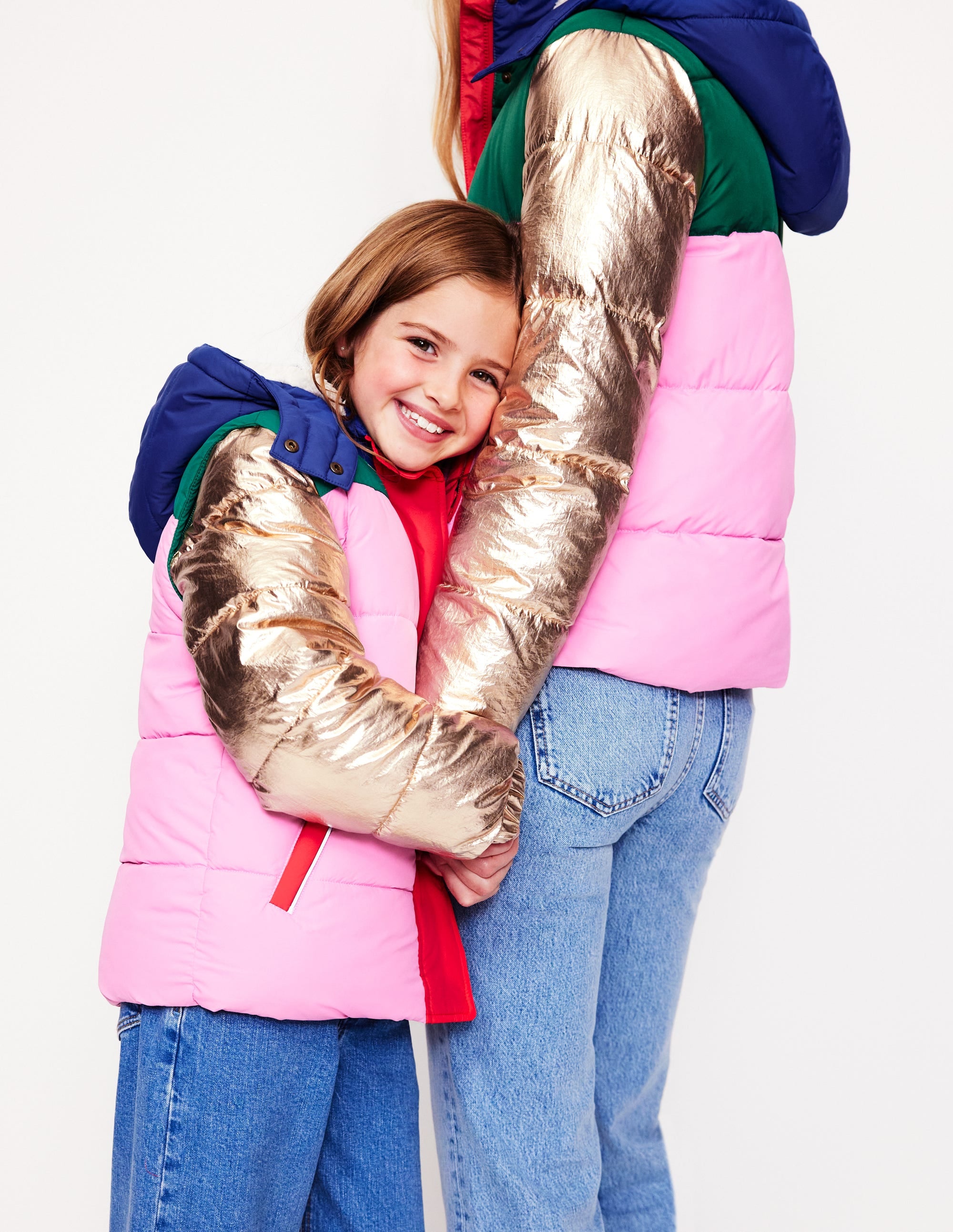 2-in-1 Padded Coat-Multi Metallic Colourblock - Image 14