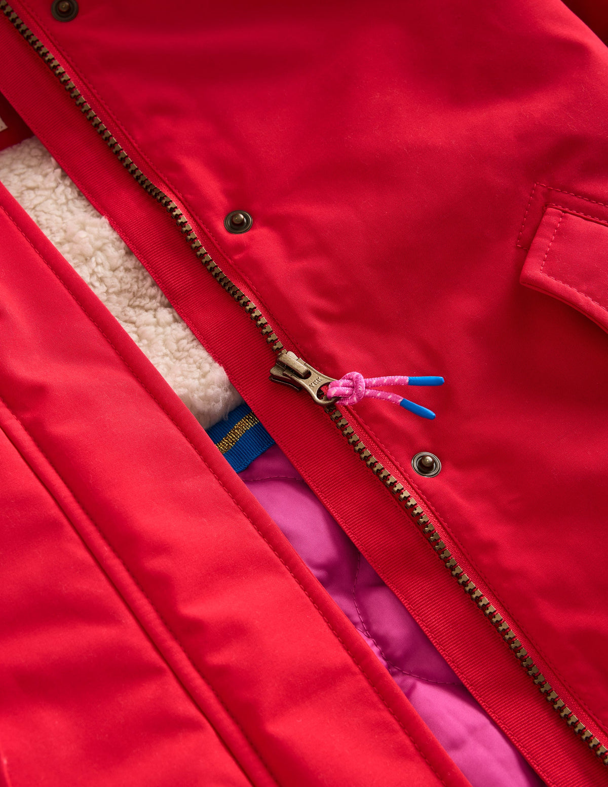 Authentic Waterproof Parka-Cherry Tomato Red - Image 3
