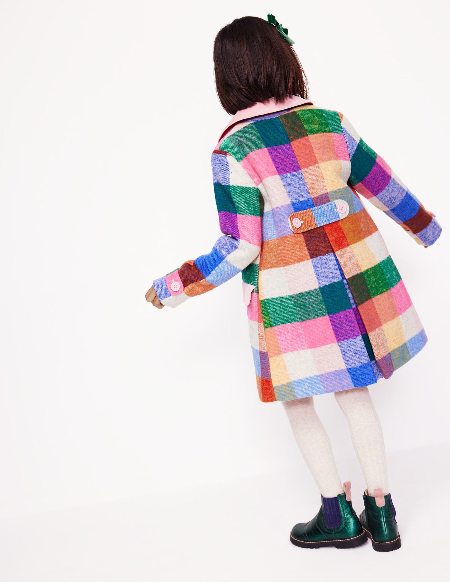 Wonderful Wool Blended Coat-Multi Gingham