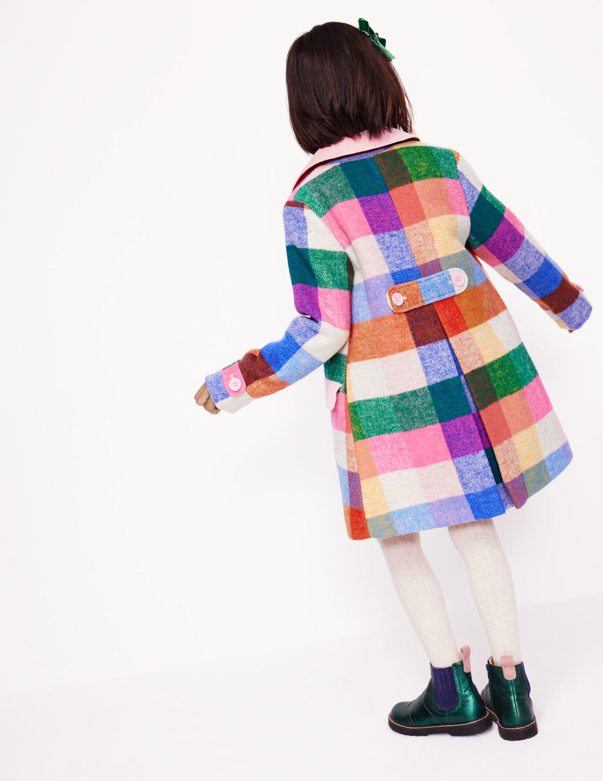 Wonderful Wool Blended Coat-Multi Gingham - Image 2