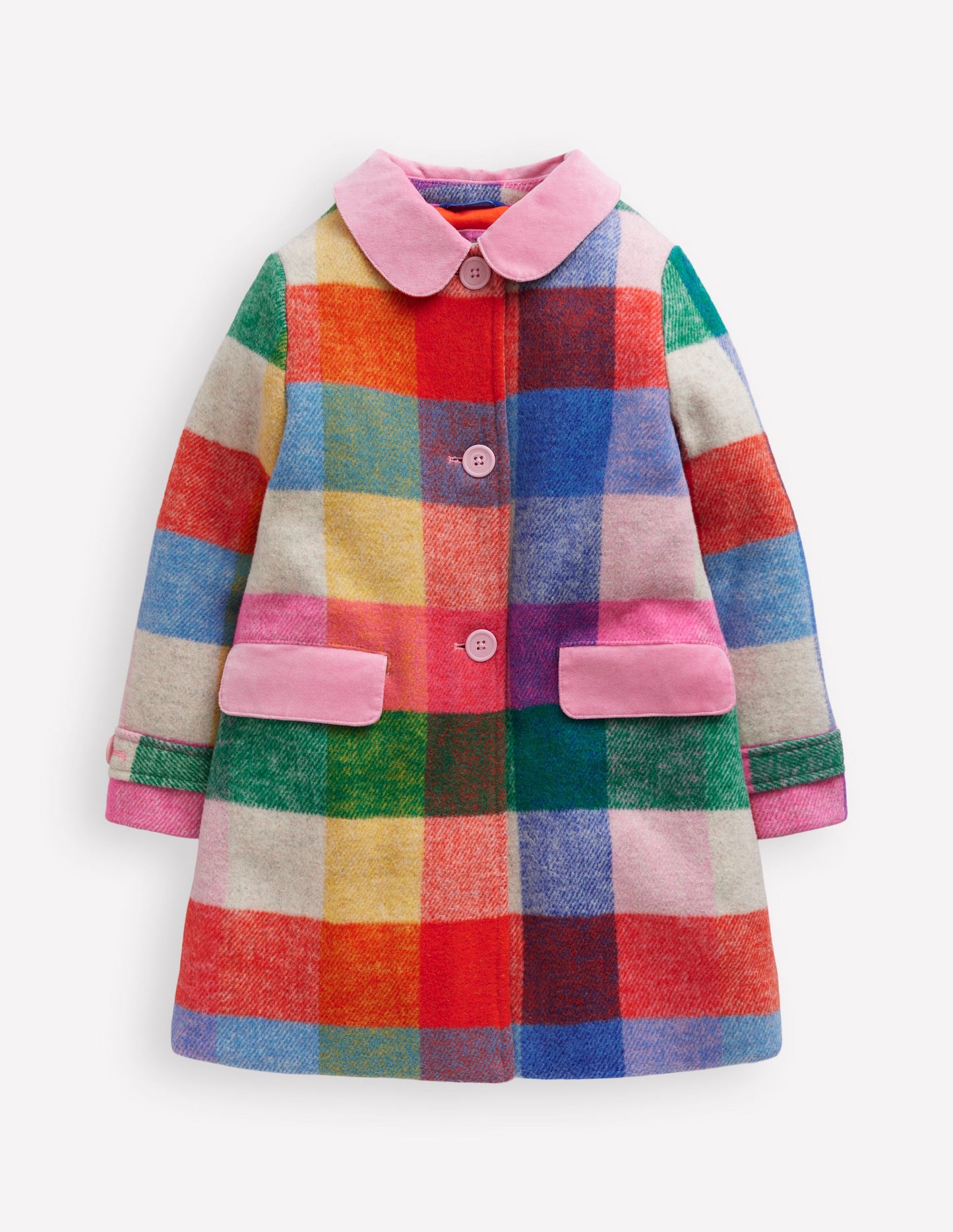 Wonderful Wool Blended Coat-Multi Gingham