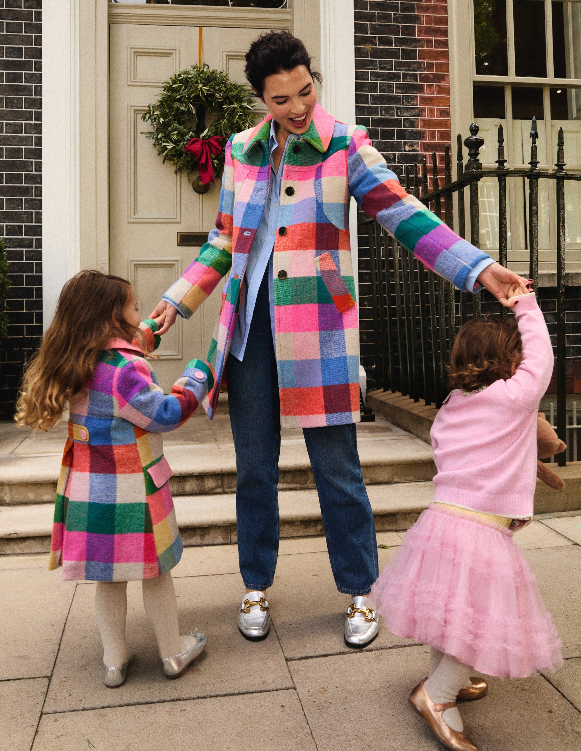 Wonderful Wool Blended Coat-Multi Gingham - Image 9
