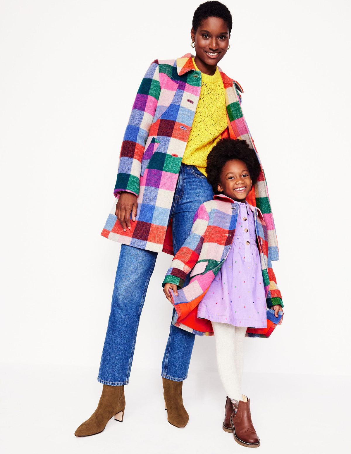 Wonderful Wool Blended Coat-Multi Gingham - Image 10