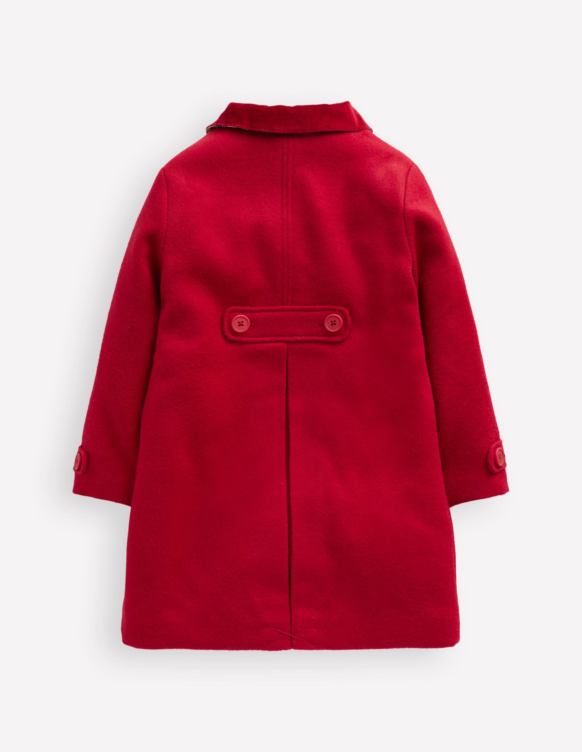 Wonderful Wool Blended Coat-Royal Red Embroidery - Image 7