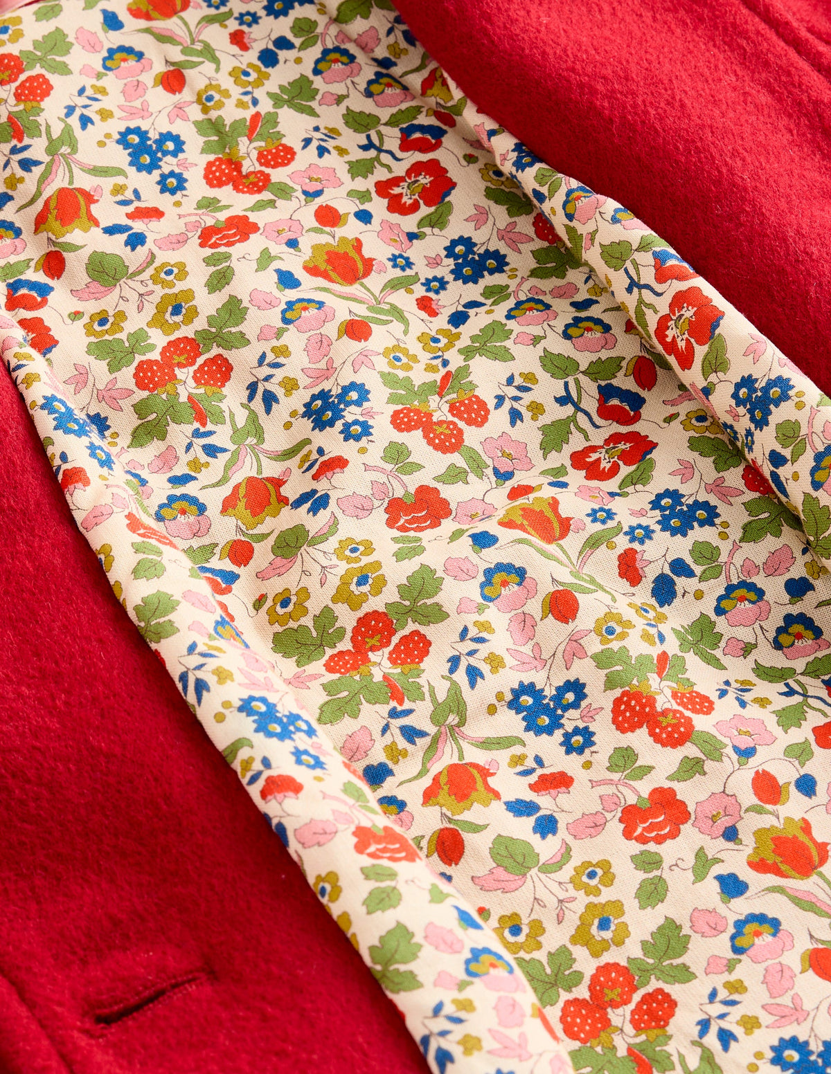 Wonderful Wool Blended Coat-Royal Red Embroidery - Image 10