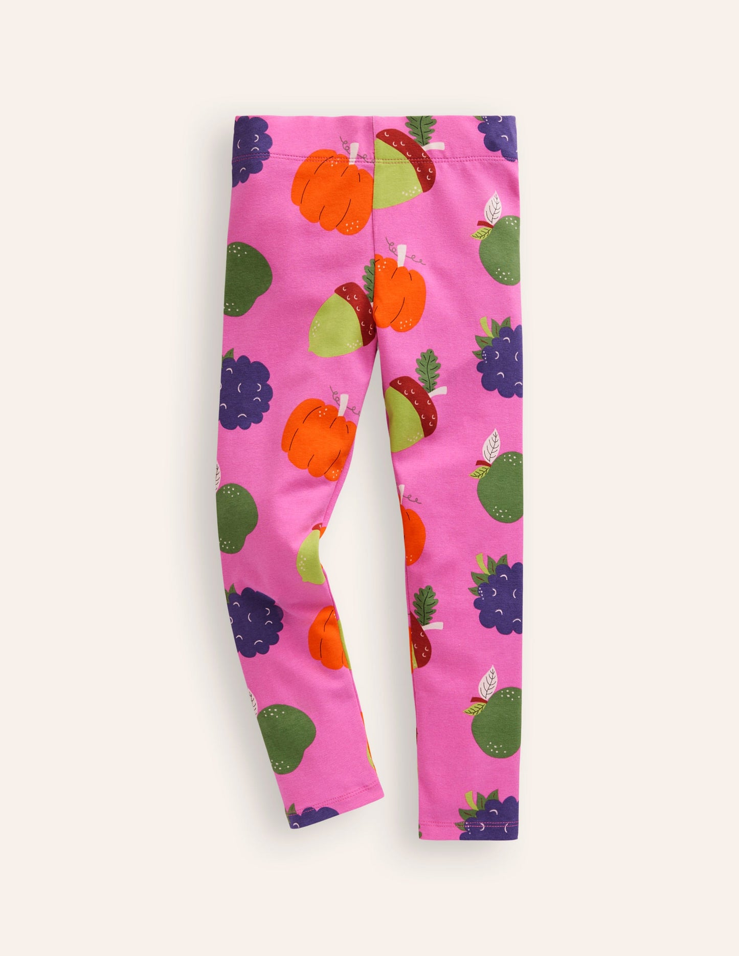 Fun Leggings-Cosmos Pink Strawberry Patch