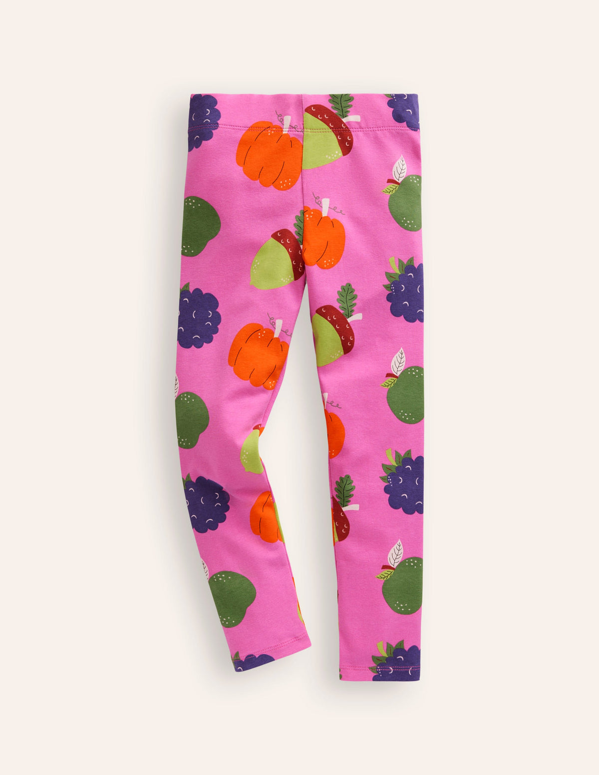 Everyday Fun Leggings-Tickled Pink Autumn Fruits - Image 1