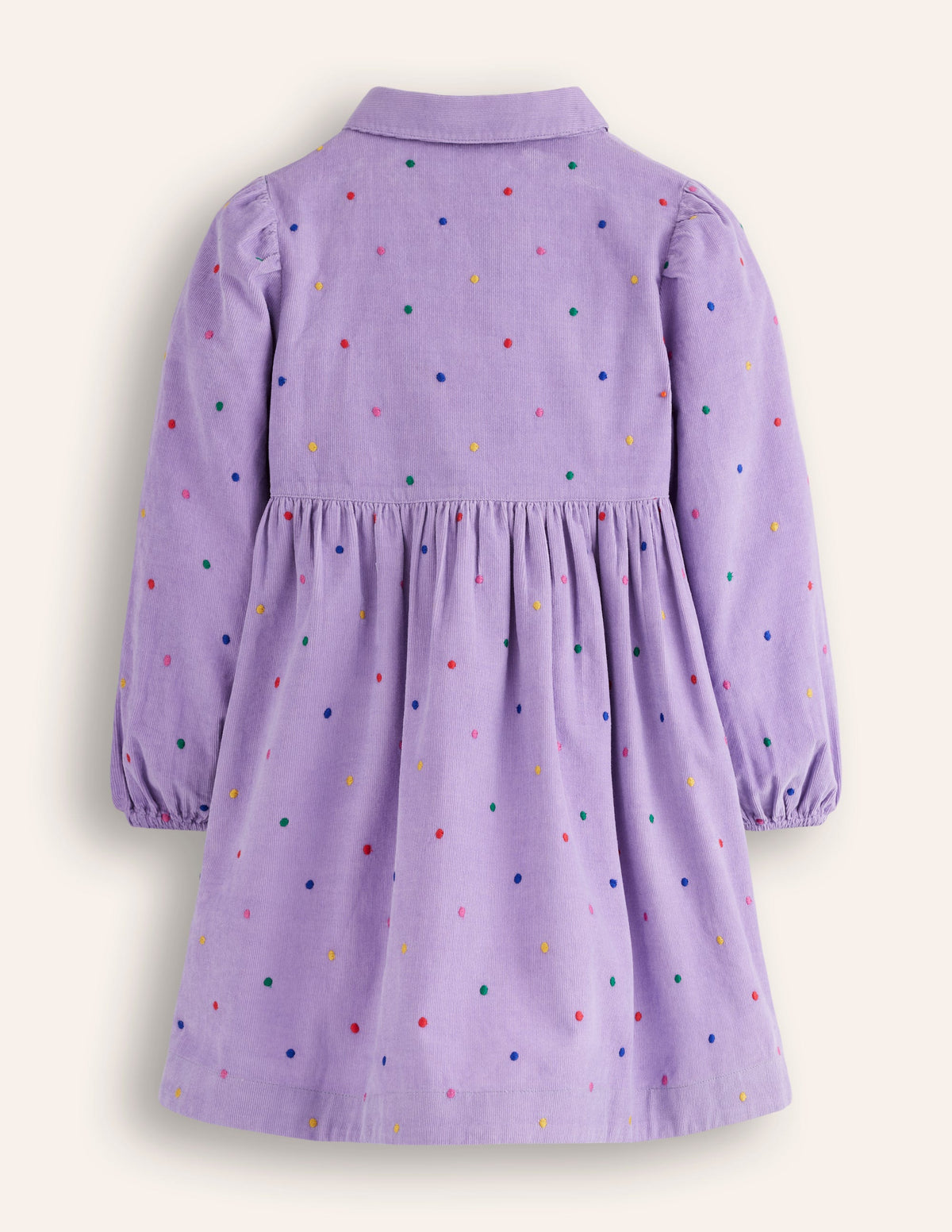 Aubrey Puff Sleeve Shirt Dress-Aster Purple Embroidered Spot - Image 4
