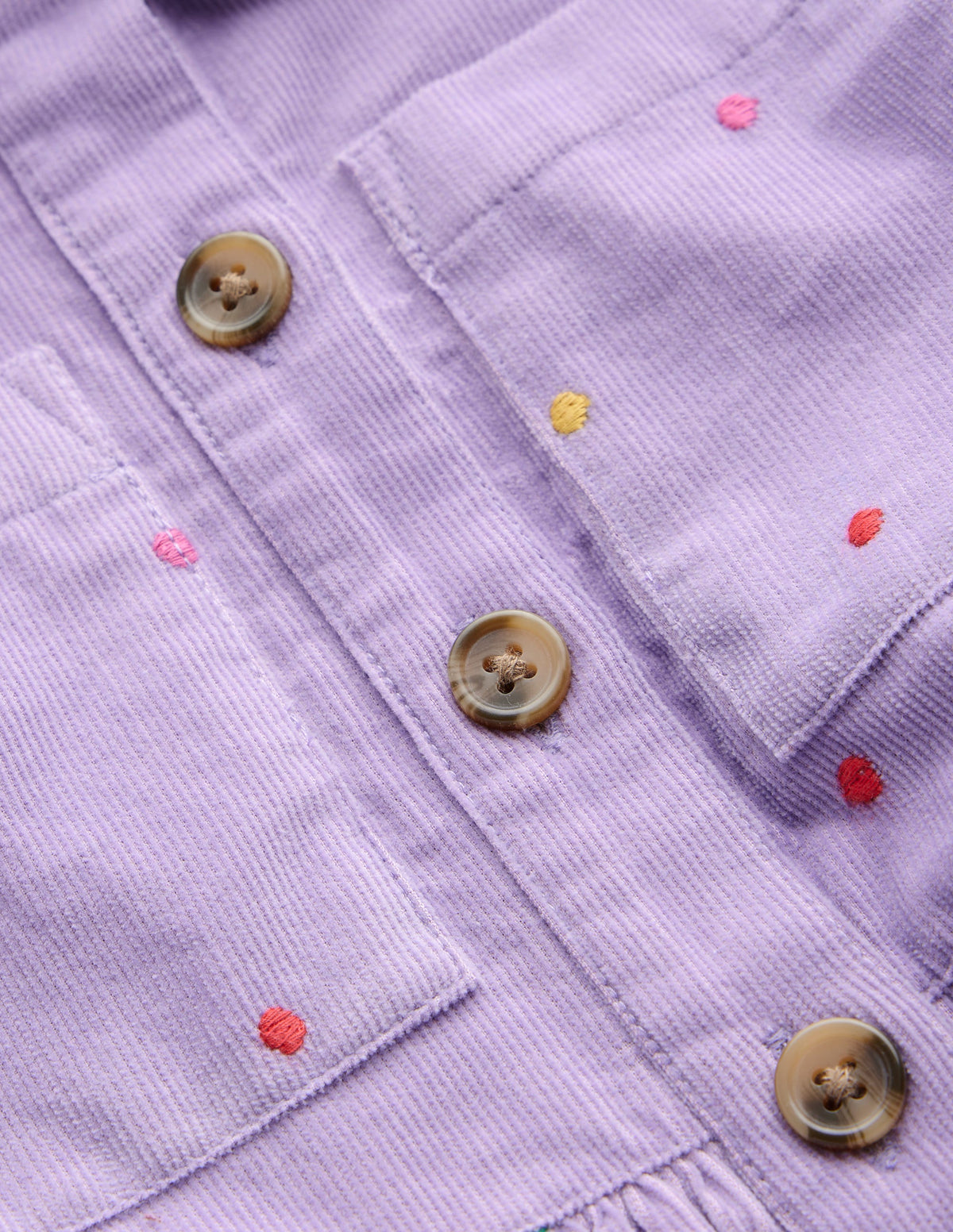 Aubrey Puff Sleeve Shirt Dress-Aster Purple Embroidered Spot - Image 5
