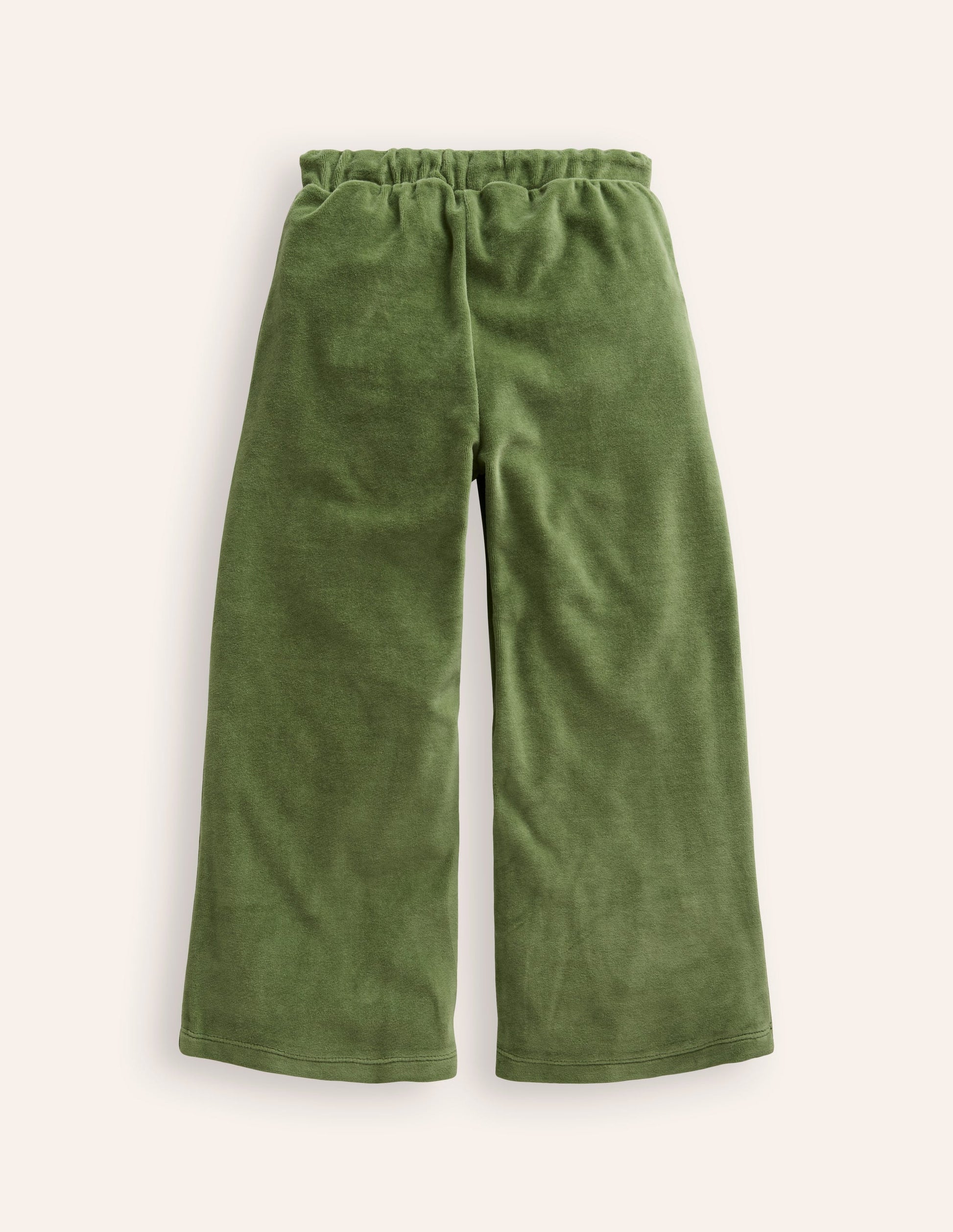 Heart Pocket Velour Sweatpants-Safari Green-2